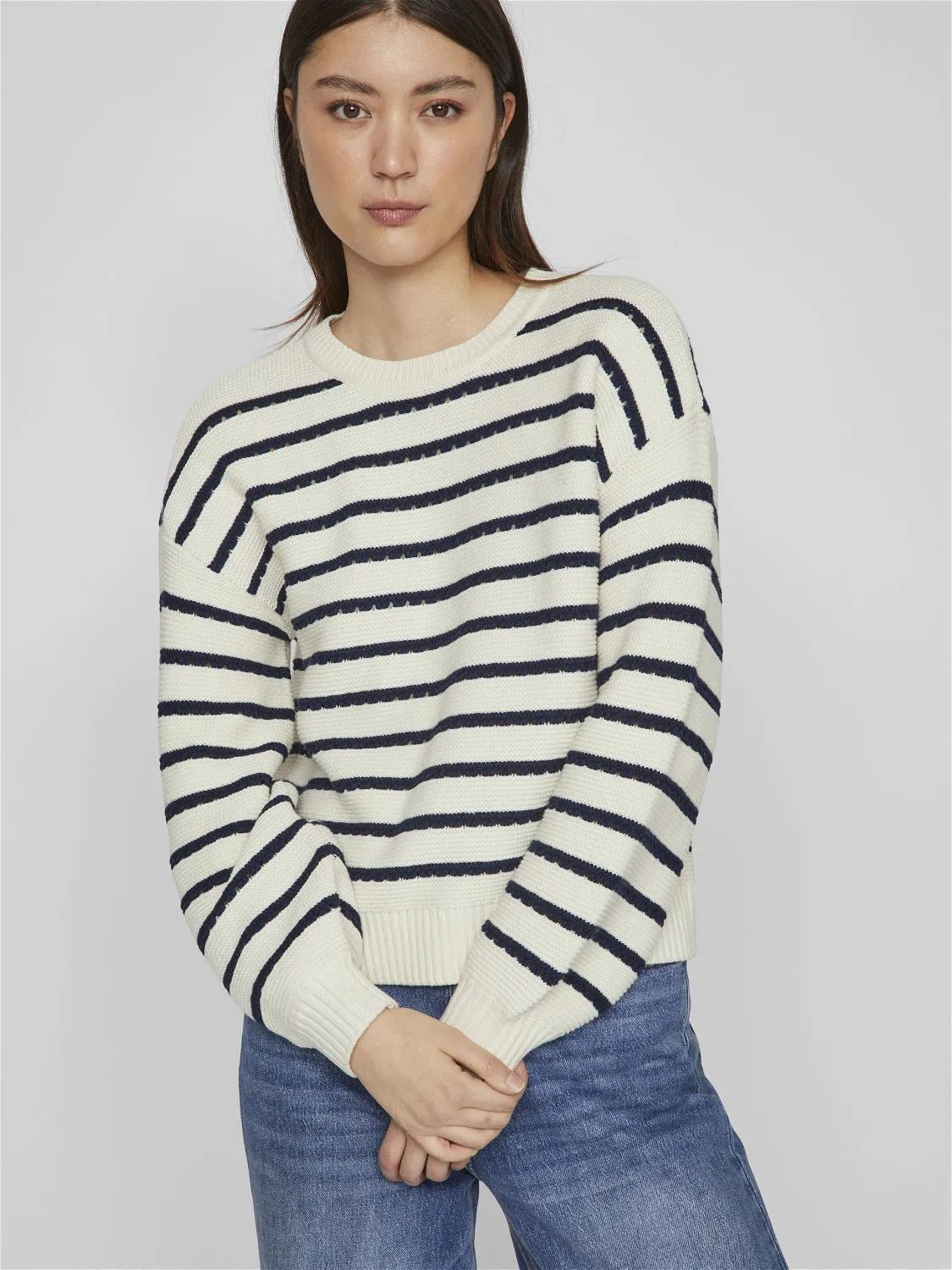 JOFFI STRIPE JUMPER (NAVY/CREAM)