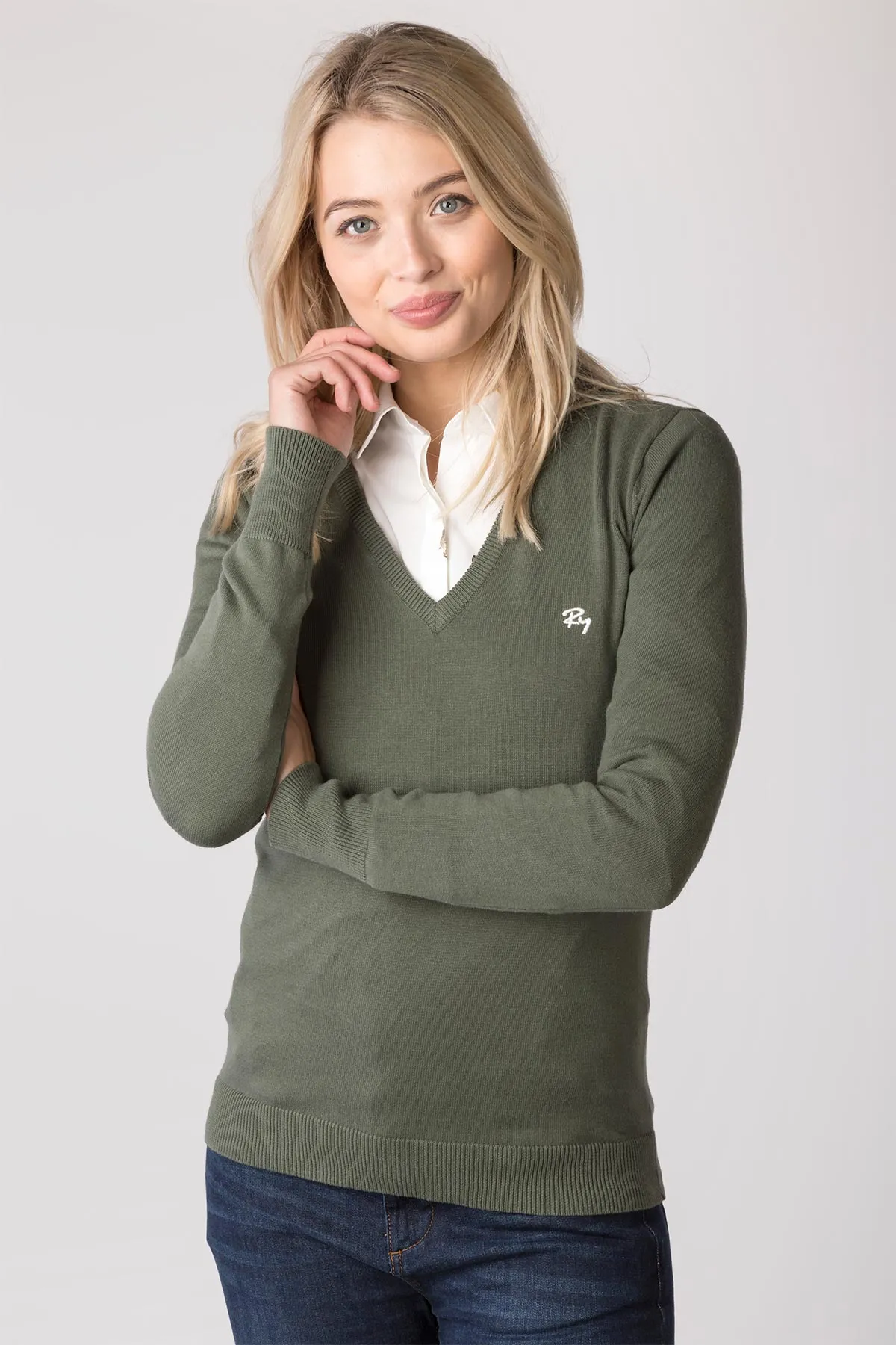 Ladies V Neck Jumper