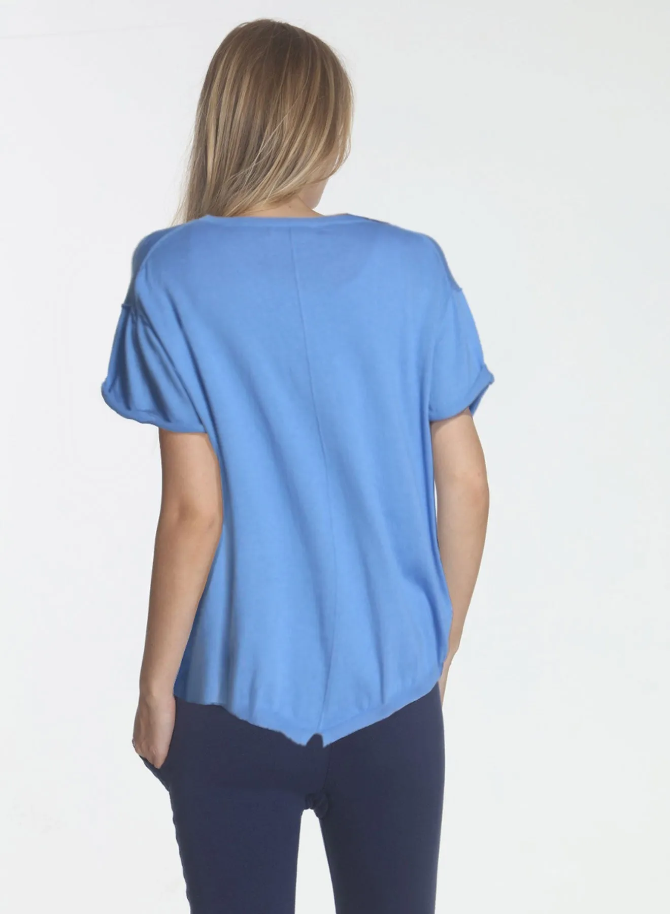 Leila Lounge Tee - Cornflower