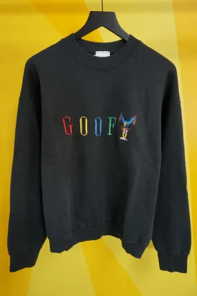 (L/XL) Vtg Embroidered Goofy Crewneck