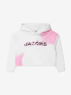 MARC JACOBS Girls Spray Spots Cropped Hoodie in White