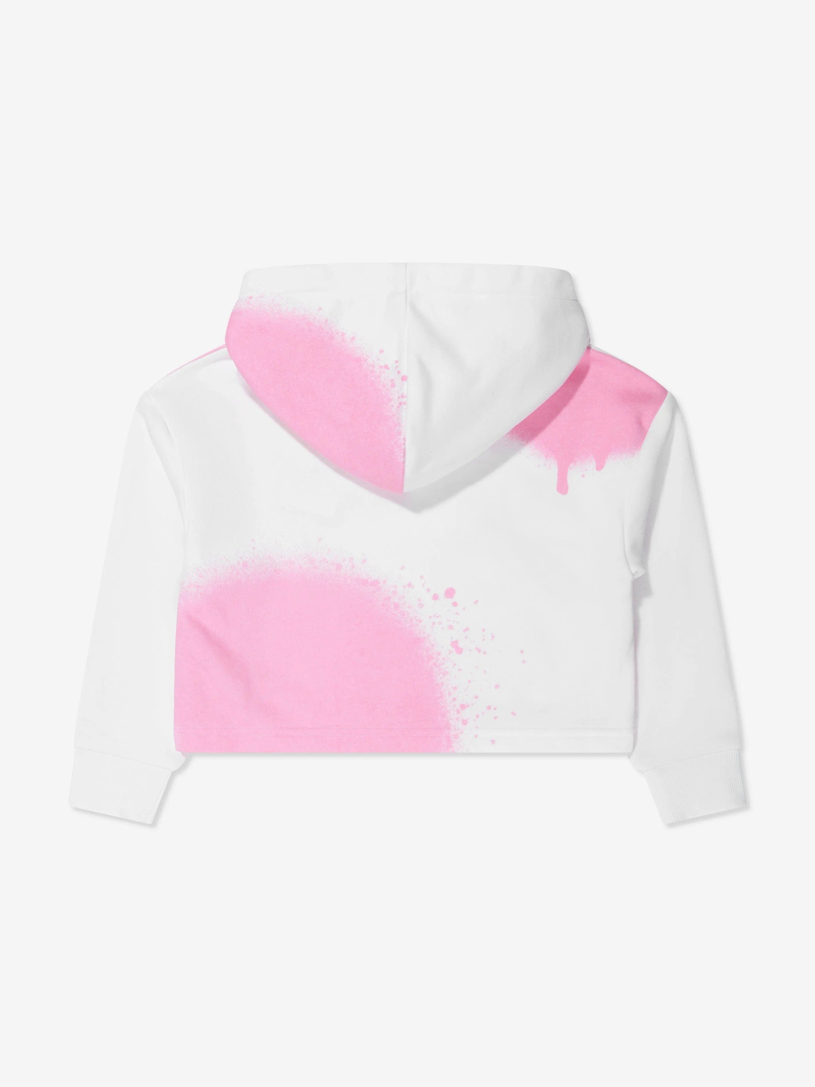 MARC JACOBS Girls Spray Spots Cropped Hoodie in White