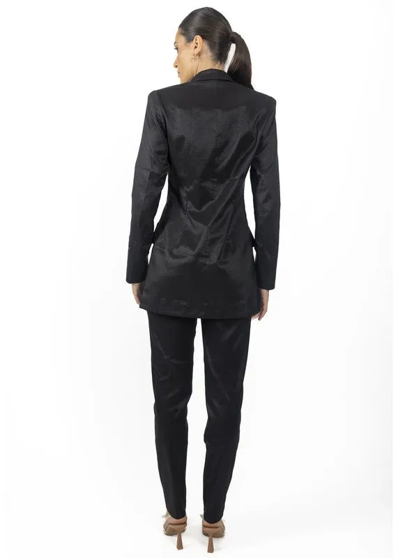 Meghan Cutout Black Women's Blazer