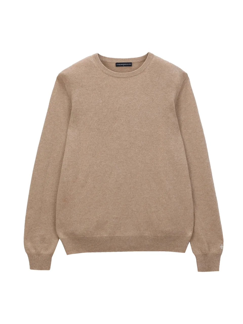 Men Crew Neck Sweater_Camel