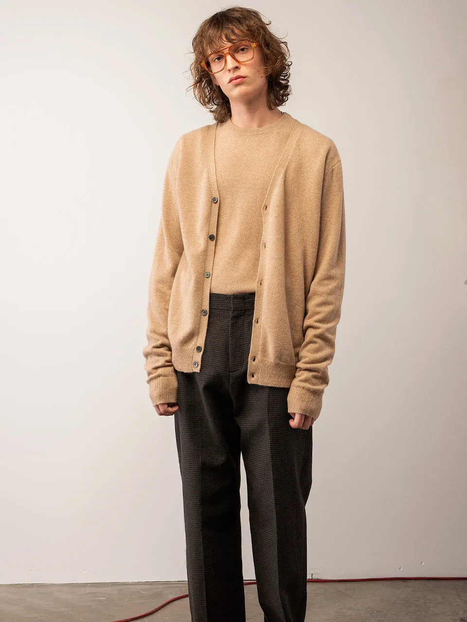 Men Crew Neck Sweater_Camel