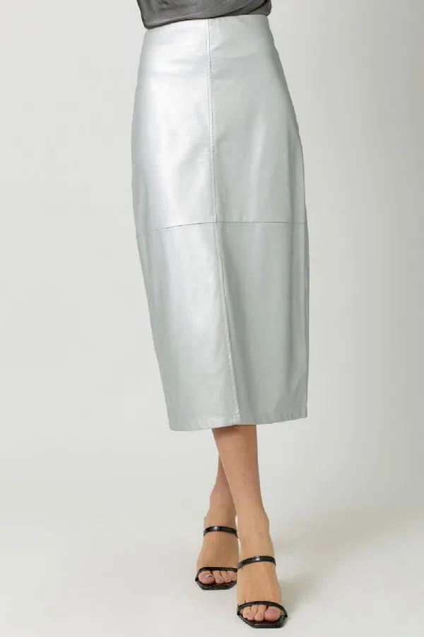 Metallic Midi Skirt