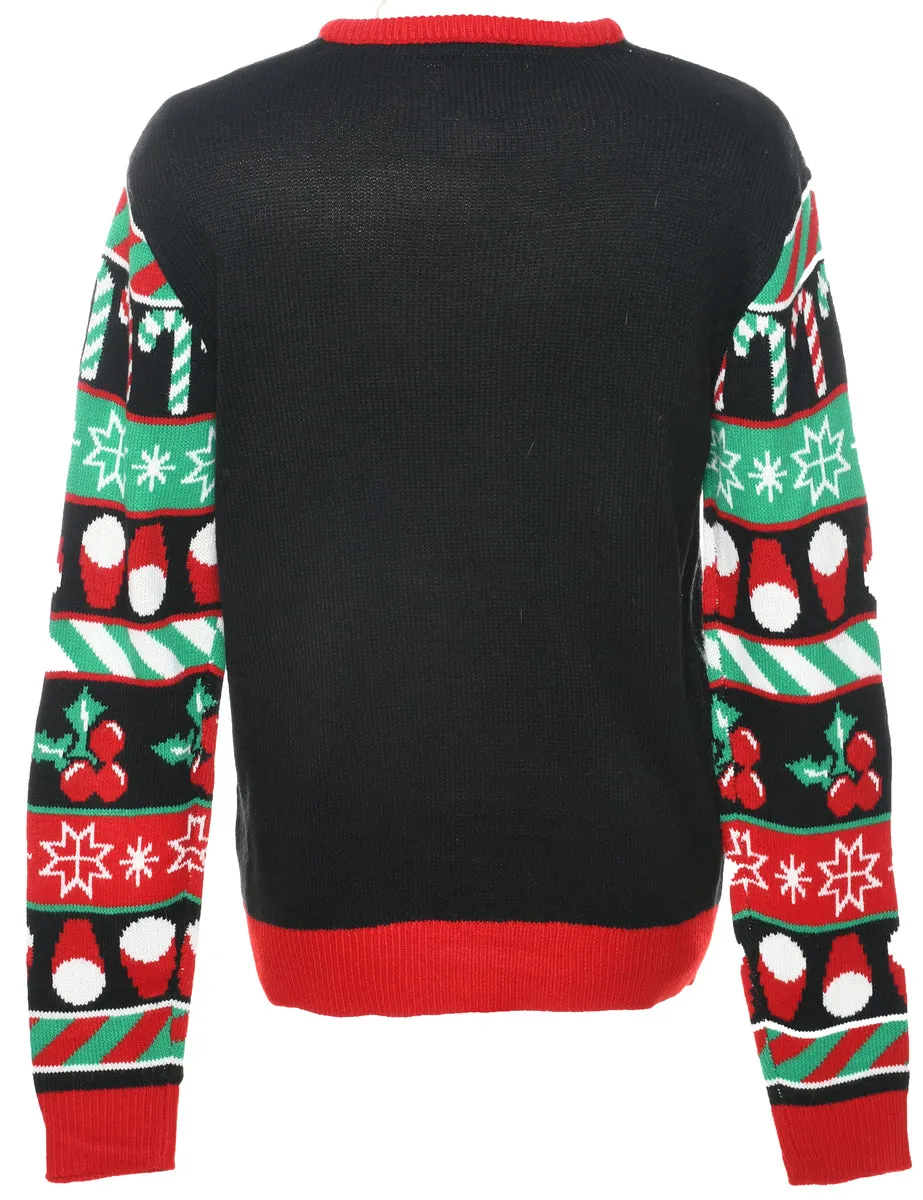 Nordic Print Christmas Jumper - L