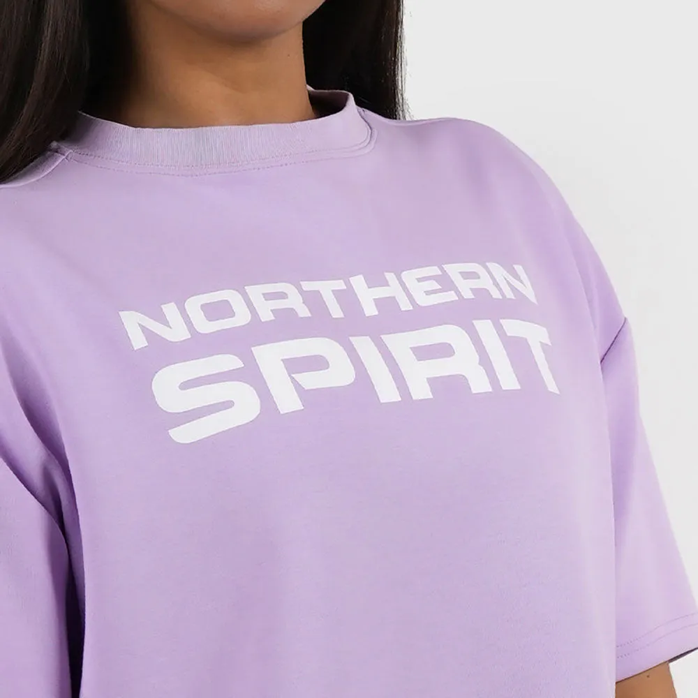 NORTHERN SPIRIT - BAGGY TOP WOMEN OVERSIZED CROP TOP - ORCHID BLOOM