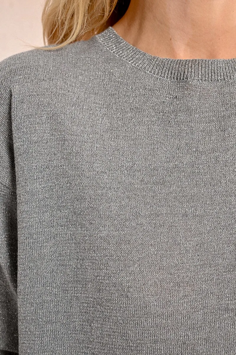 Open-Back Sweater - Grey