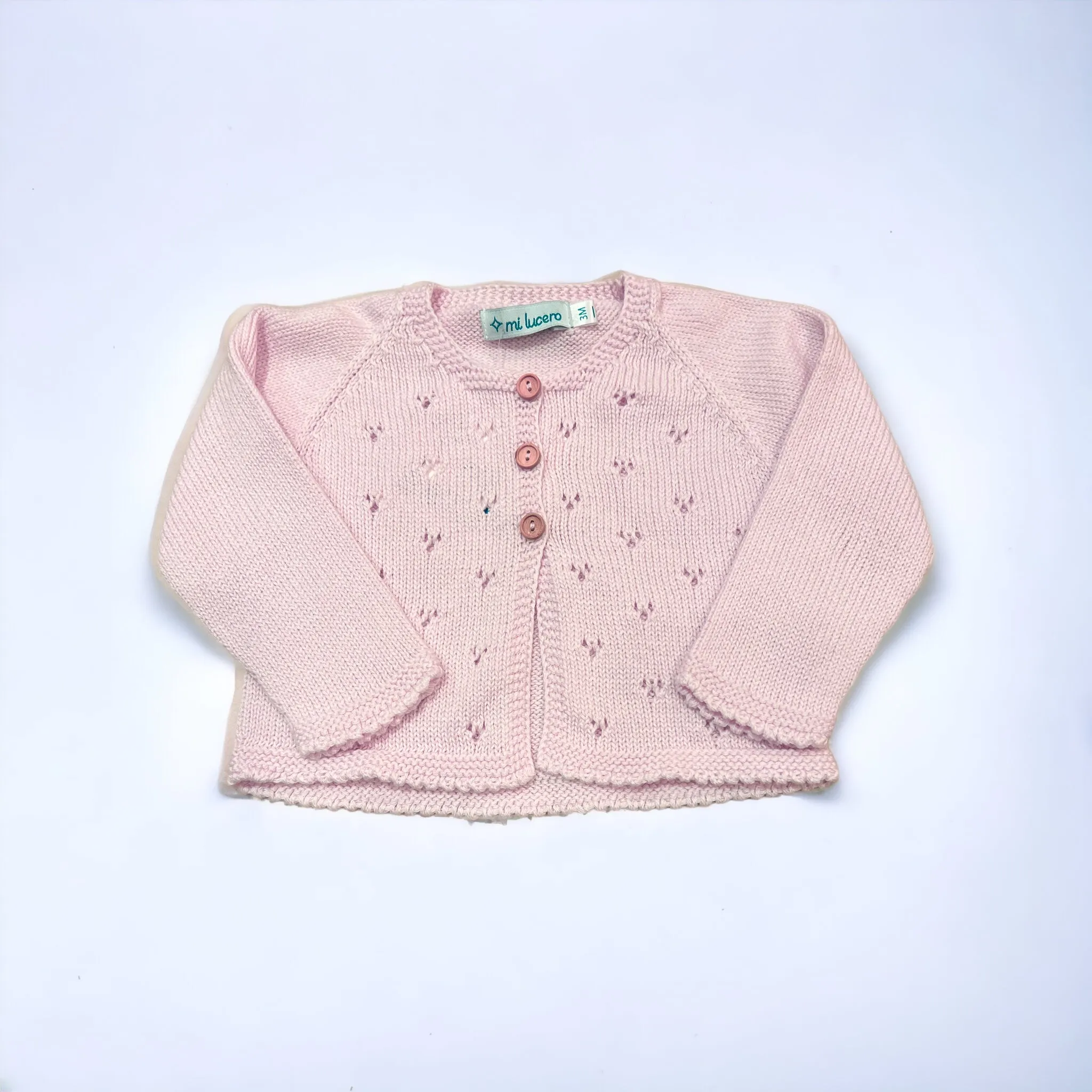 Open Weave Pink Cardigan