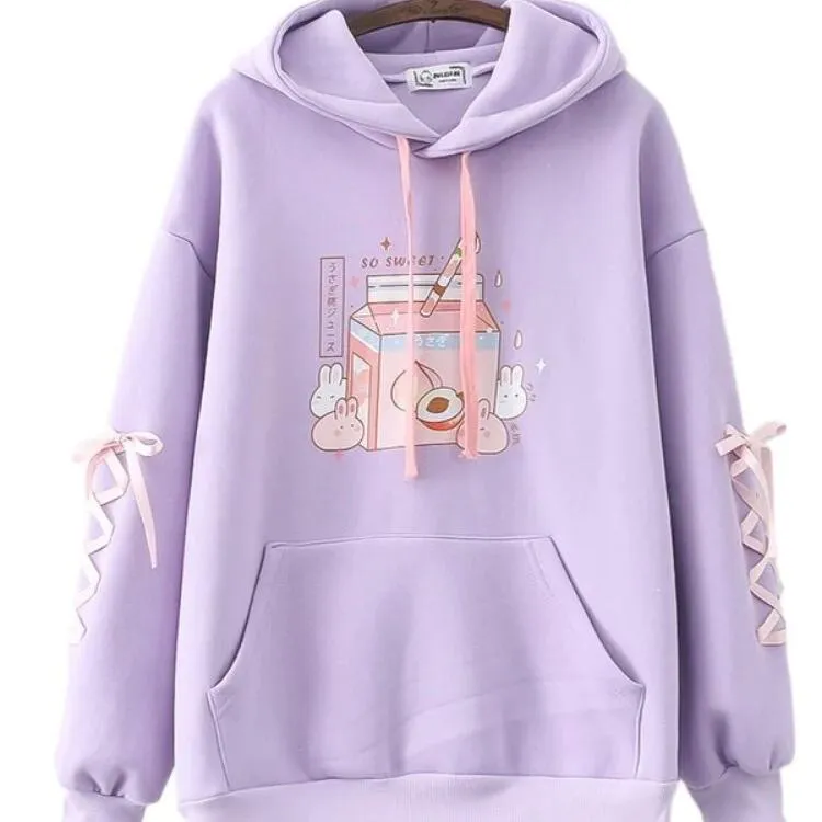 Peach Milk Bunnies Hoodie