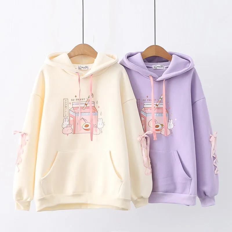 Peach Milk Bunnies Hoodie