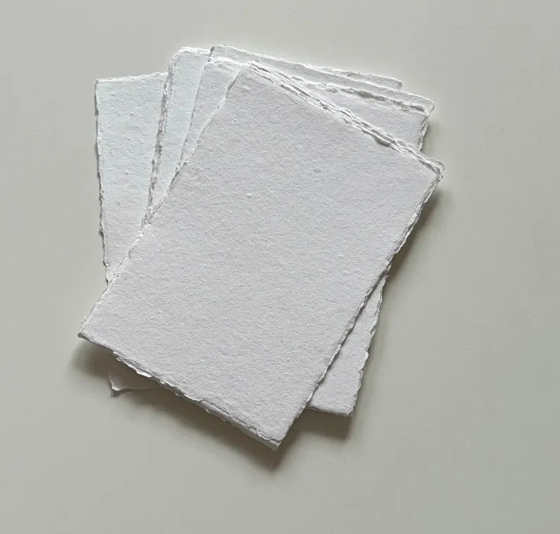 Place Cards - Handmade Cotton Paper for Wedding Stationery  - Pack Of 20 (Blank)