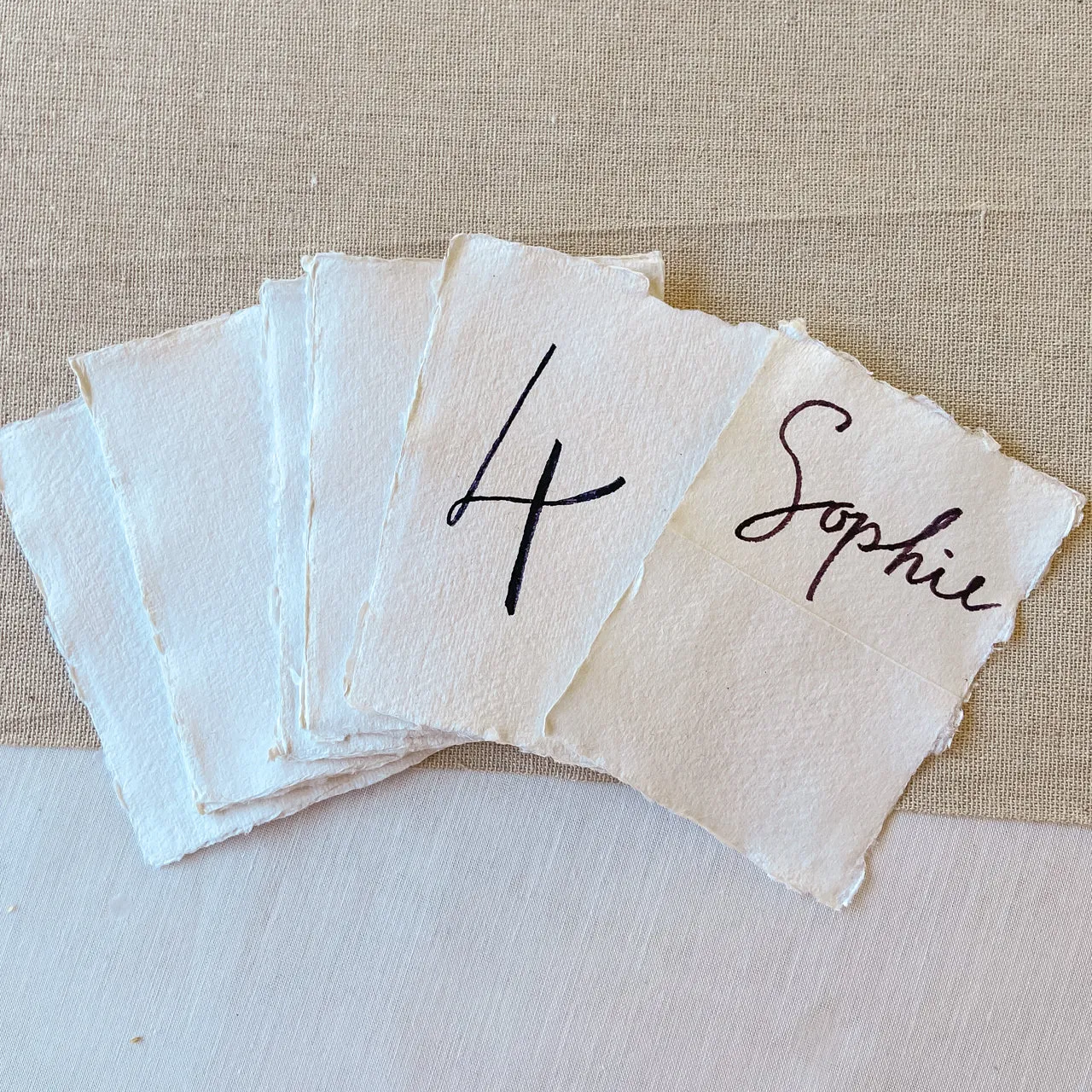 Place Cards - Handmade Cotton Paper for Wedding Stationery  - Pack Of 20 (Blank)