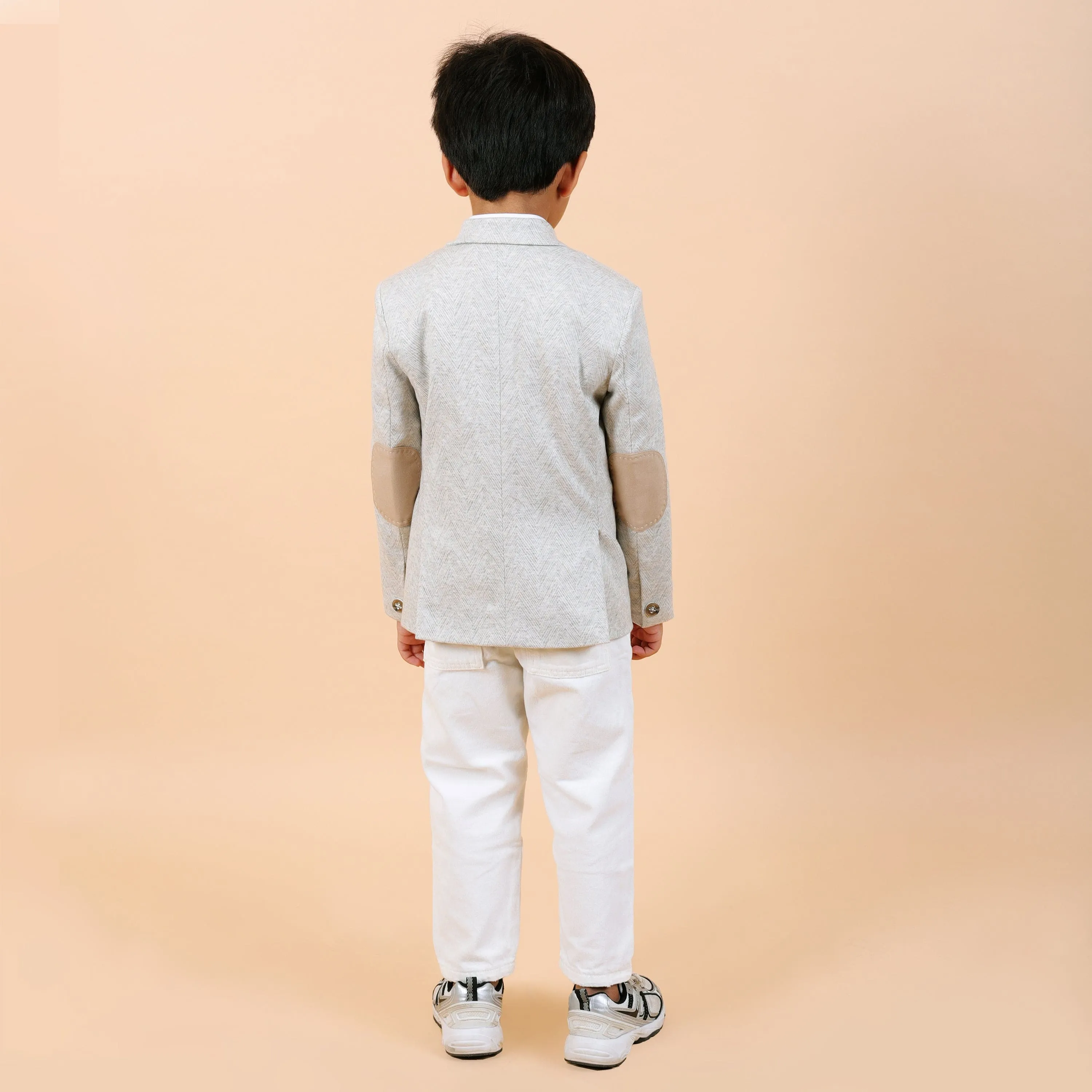 Pre-Order : OFF WHITE KNIT BLAZER for Boys