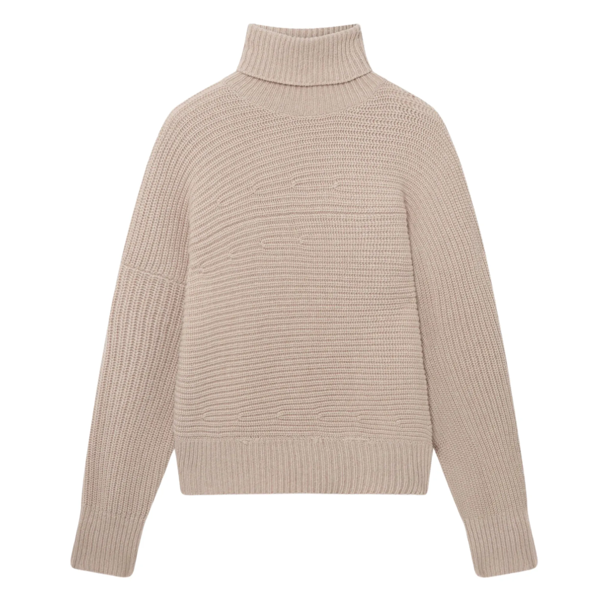 Rib-Knit Cashmere Cape Jumper