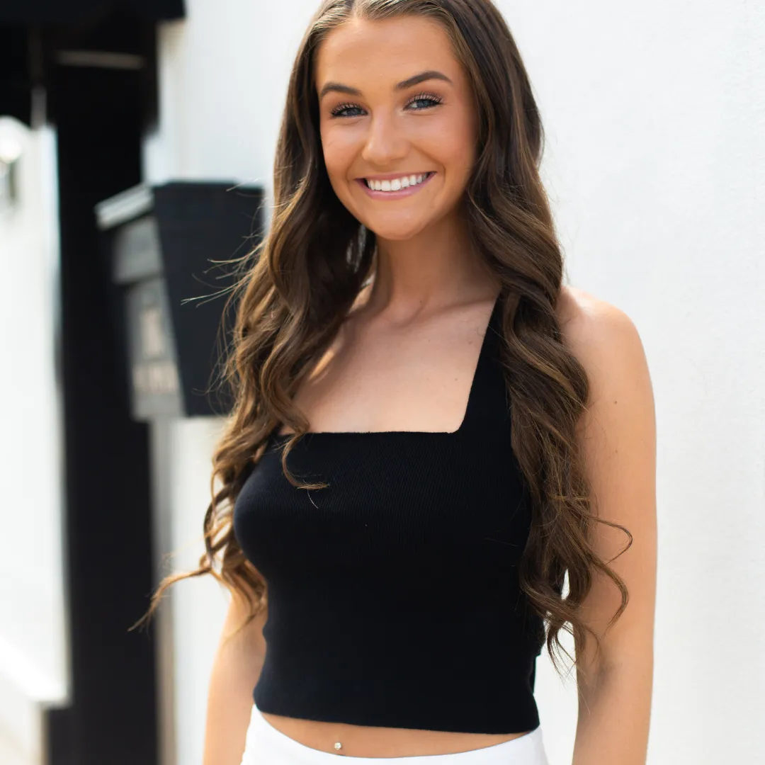 Ribbed Criss Cross Crop Top