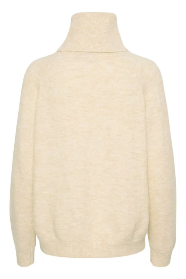 Saint Tropez Garbie Roll Neck Jumper - Ice Melange