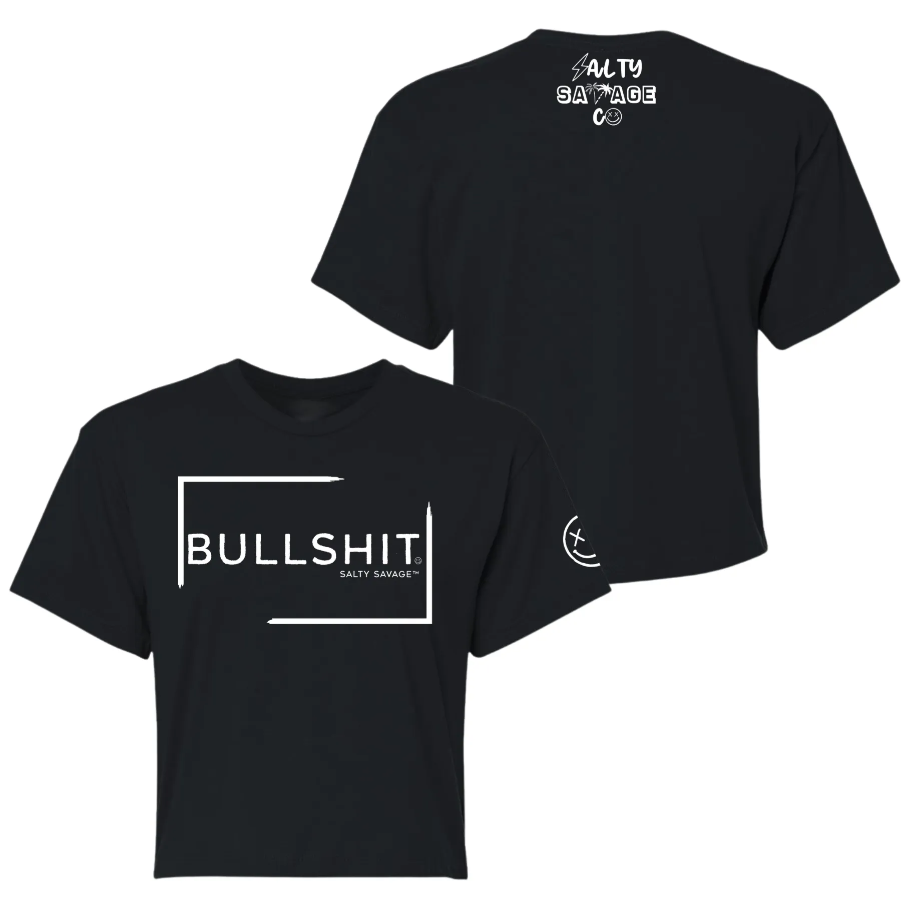 Salty Savage Ladies "Bullshit" Performance Crop Tee