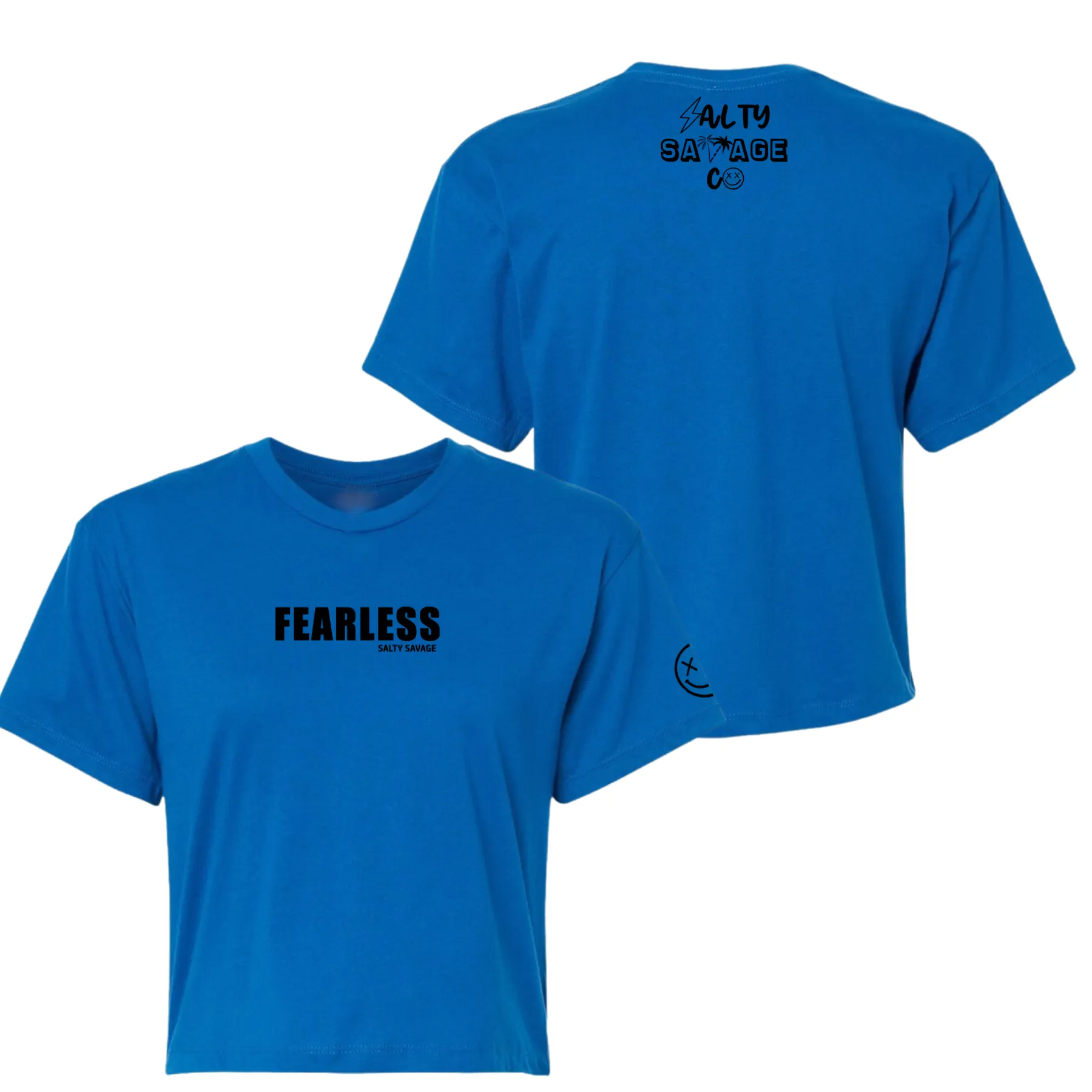 Salty Savage Ladies "FEARLESS" Performance Crop Tee | Micro