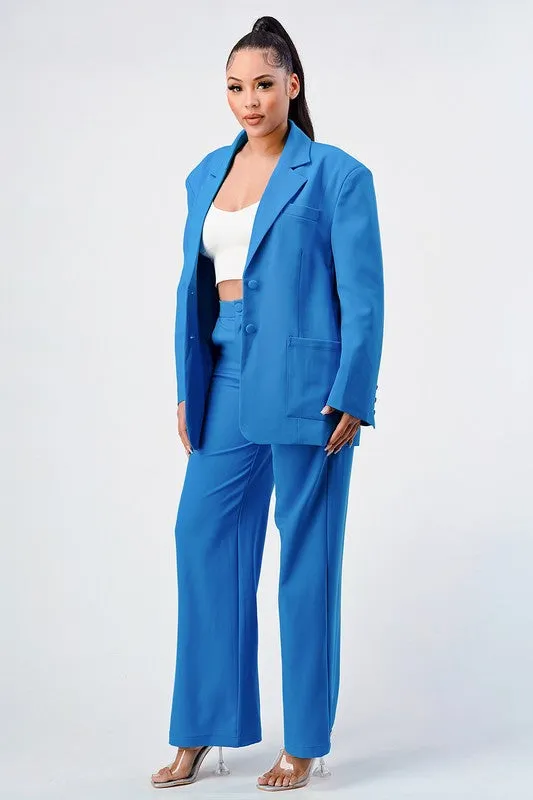 She Cute- Blazer and Pant Set