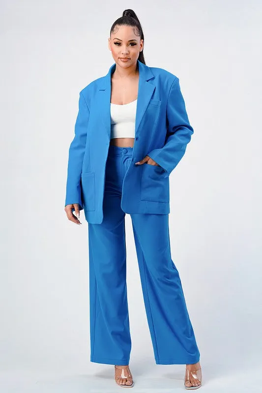 She Cute- Blazer and Pant Set