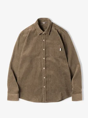 Solid Color Corduroy Work Shirt