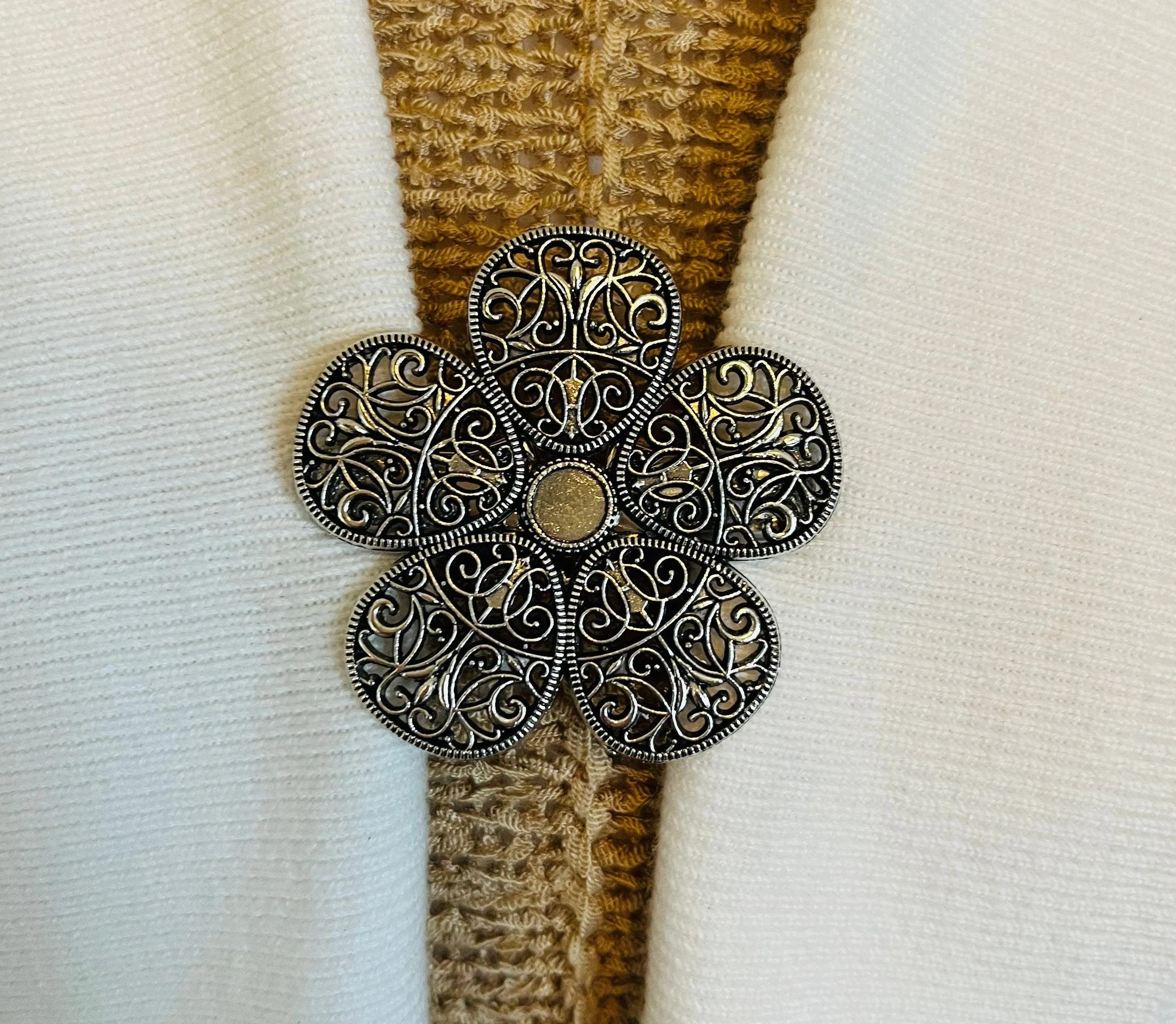 Sweater Clips Flower Celtic Cardigan Clasp Silver Sweater Clip Cosplay Clips Cloak Clasps Jewelry Gift Gifts for Her by Fabulici