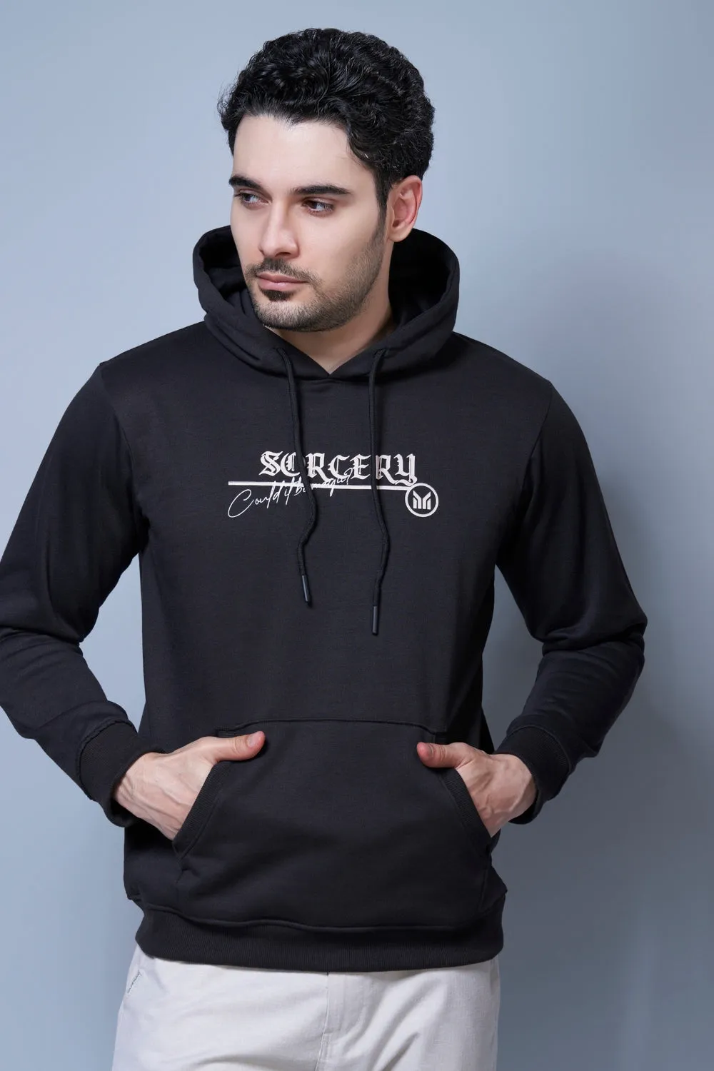 The Magic Printed Black Hoodie