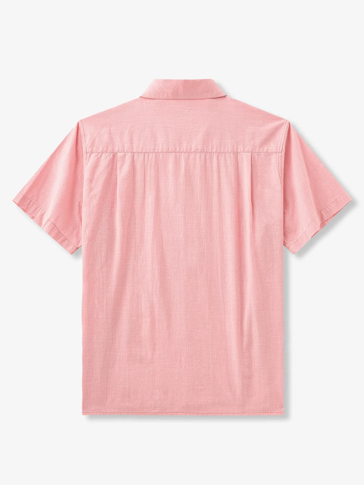 Tropical Blossom Pink Cotton Camp Shirt