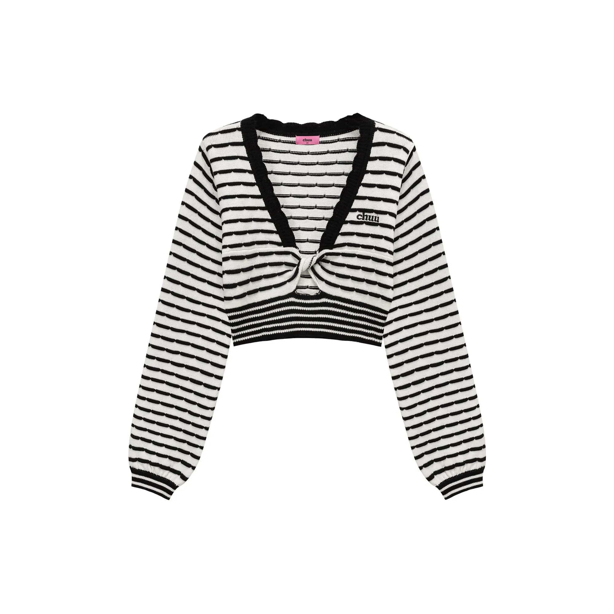 Twist Stripe Knit Crop Top