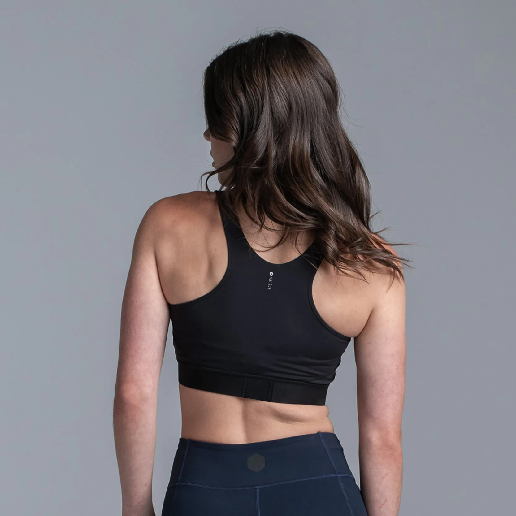 Valour Active Dash Crop Top - Black