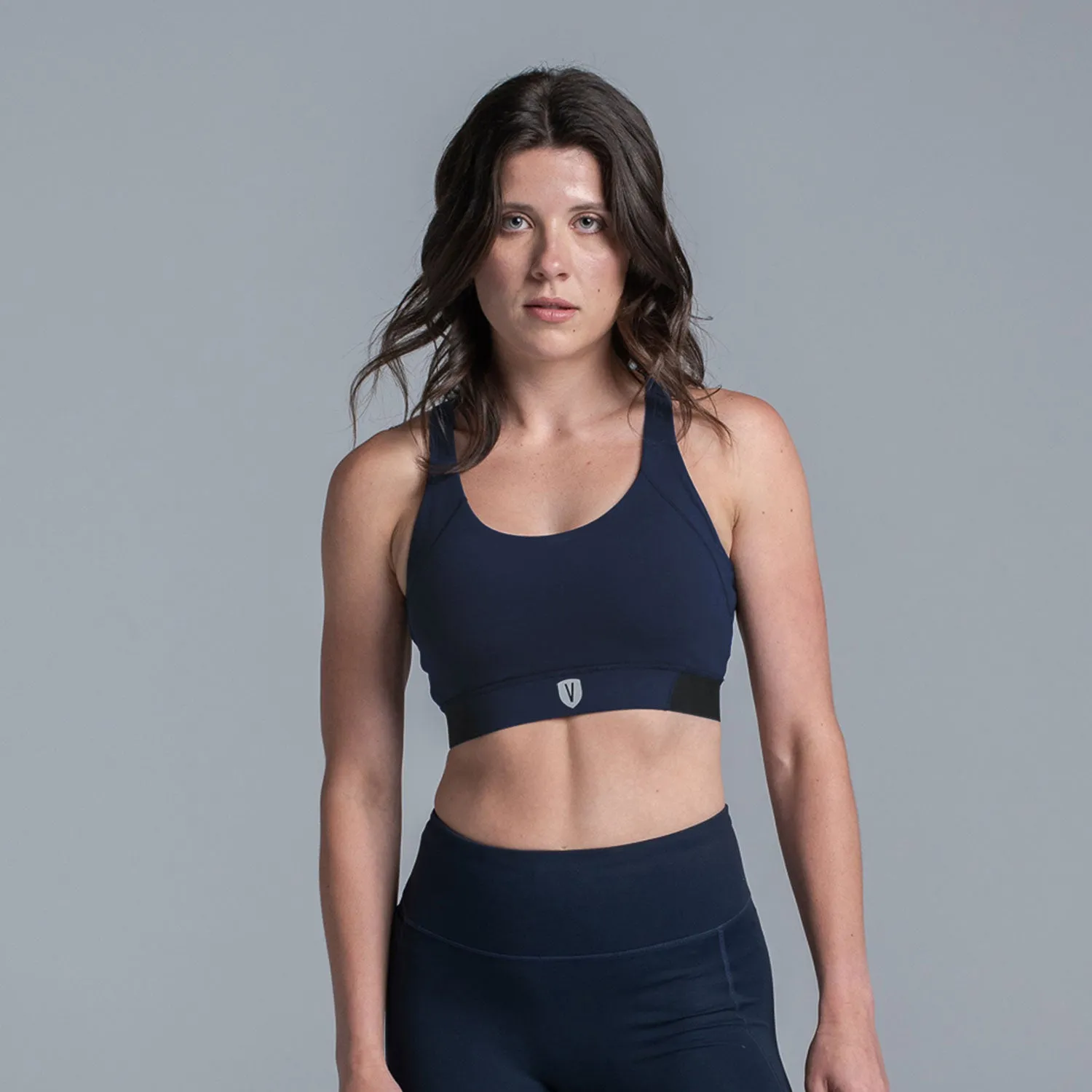 Valour Active Dash Crop Top - Ink