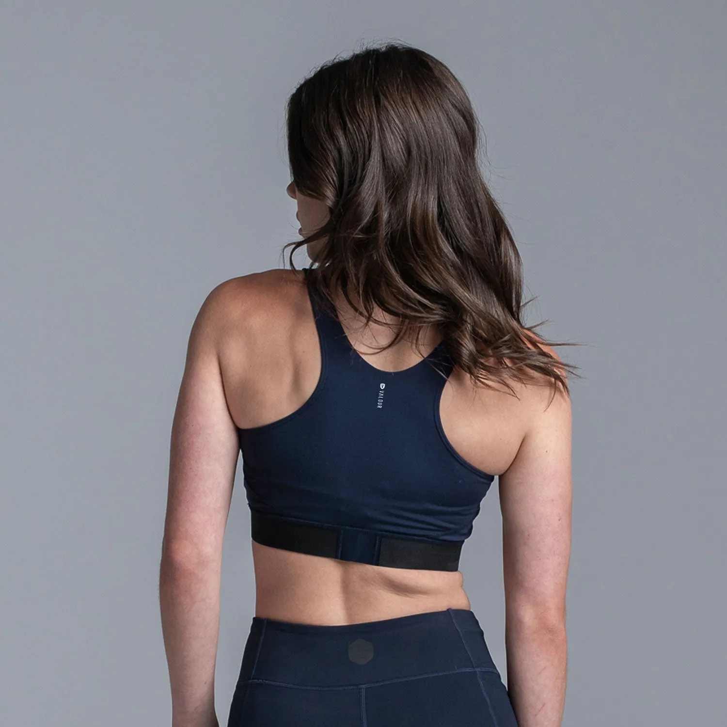 Valour Active Dash Crop Top - Ink