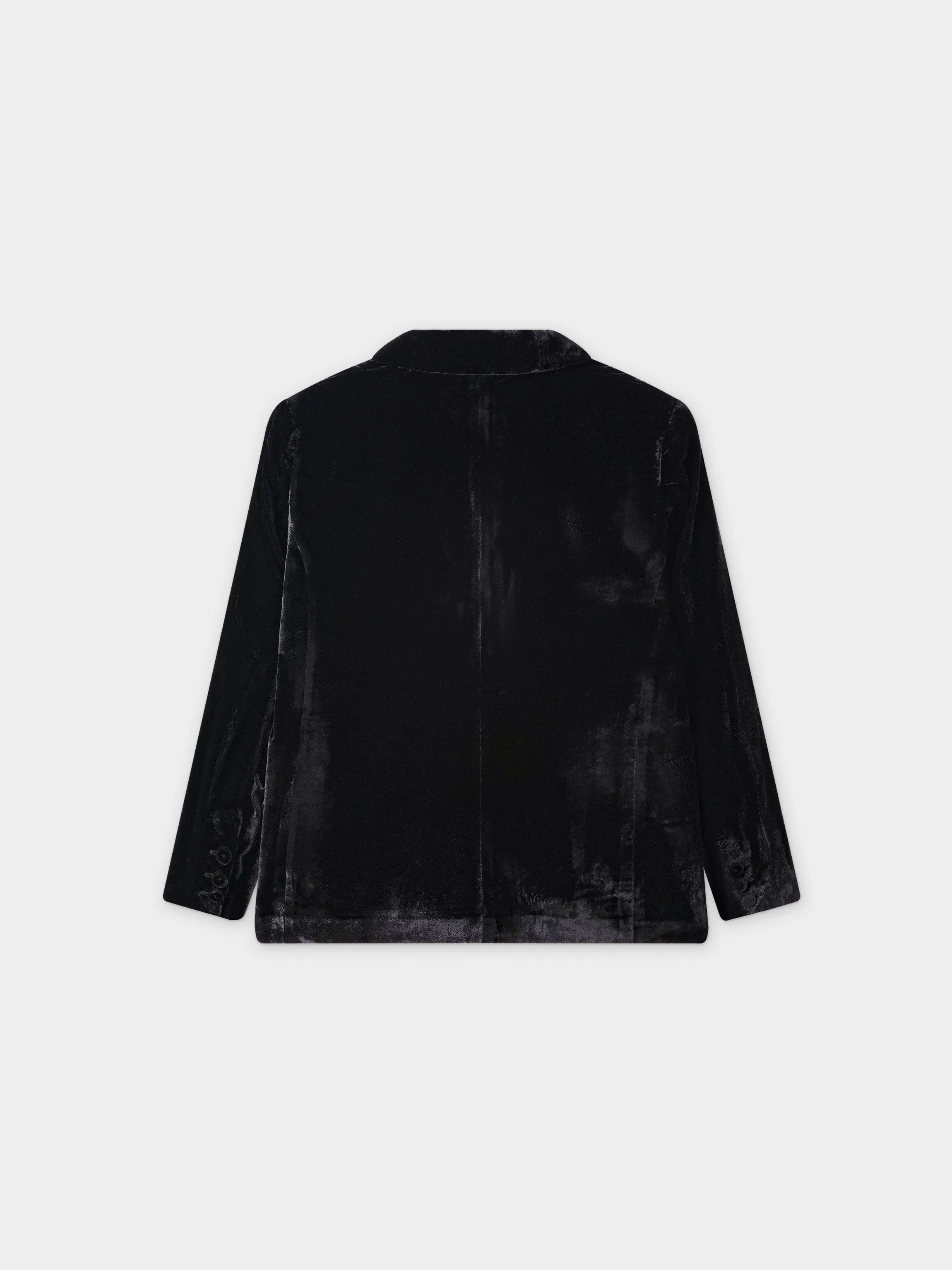 Velvet Blazer-Black