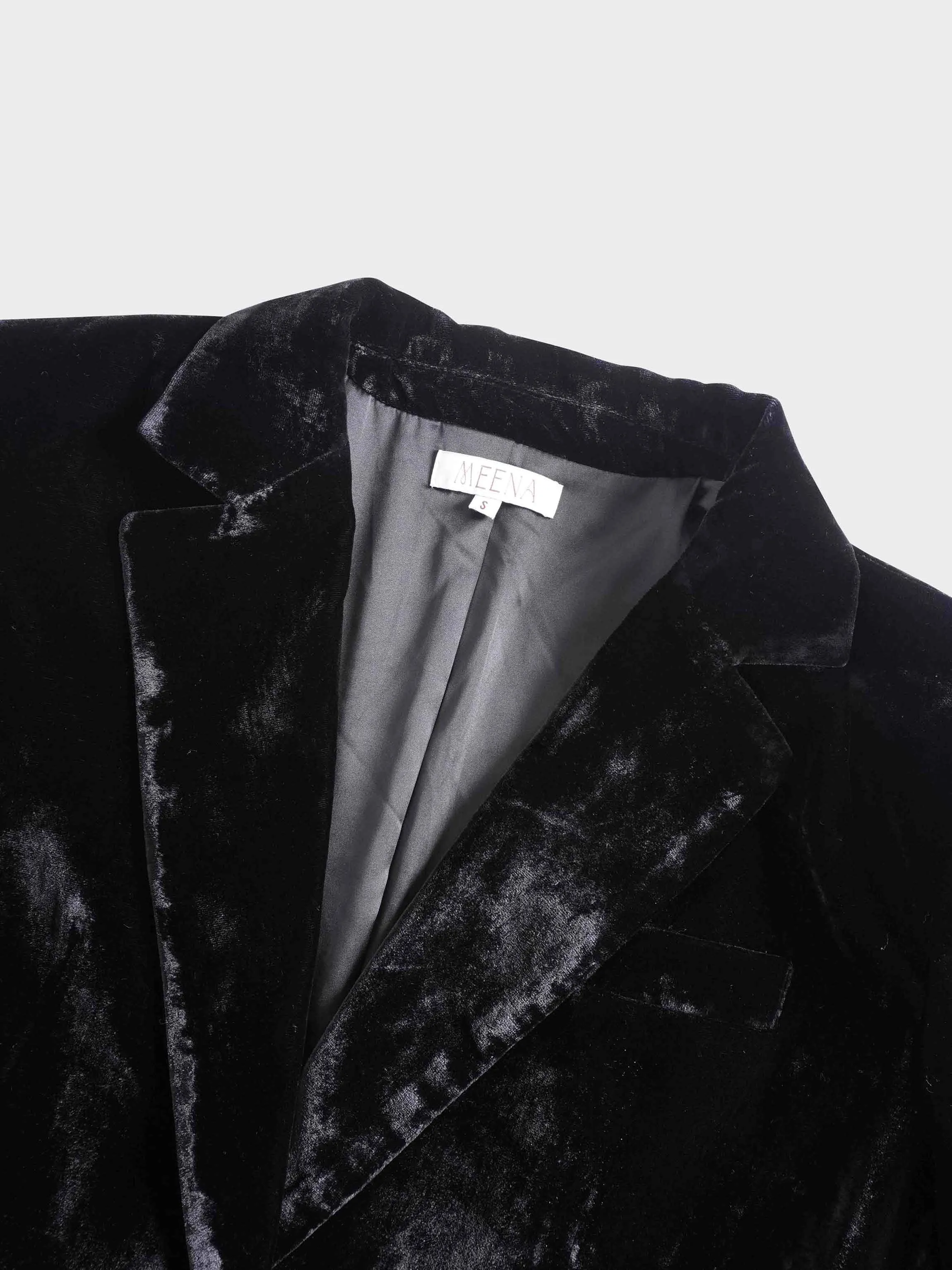 Velvet Blazer-Black