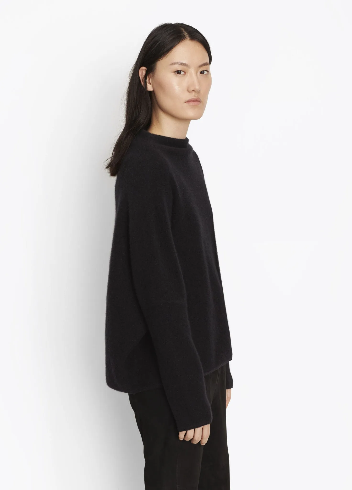 Vince Funnel Neck Sweater Black