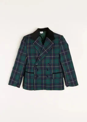 Windsor Tartan Double Breasted Blazer in Green (4-10yrs)