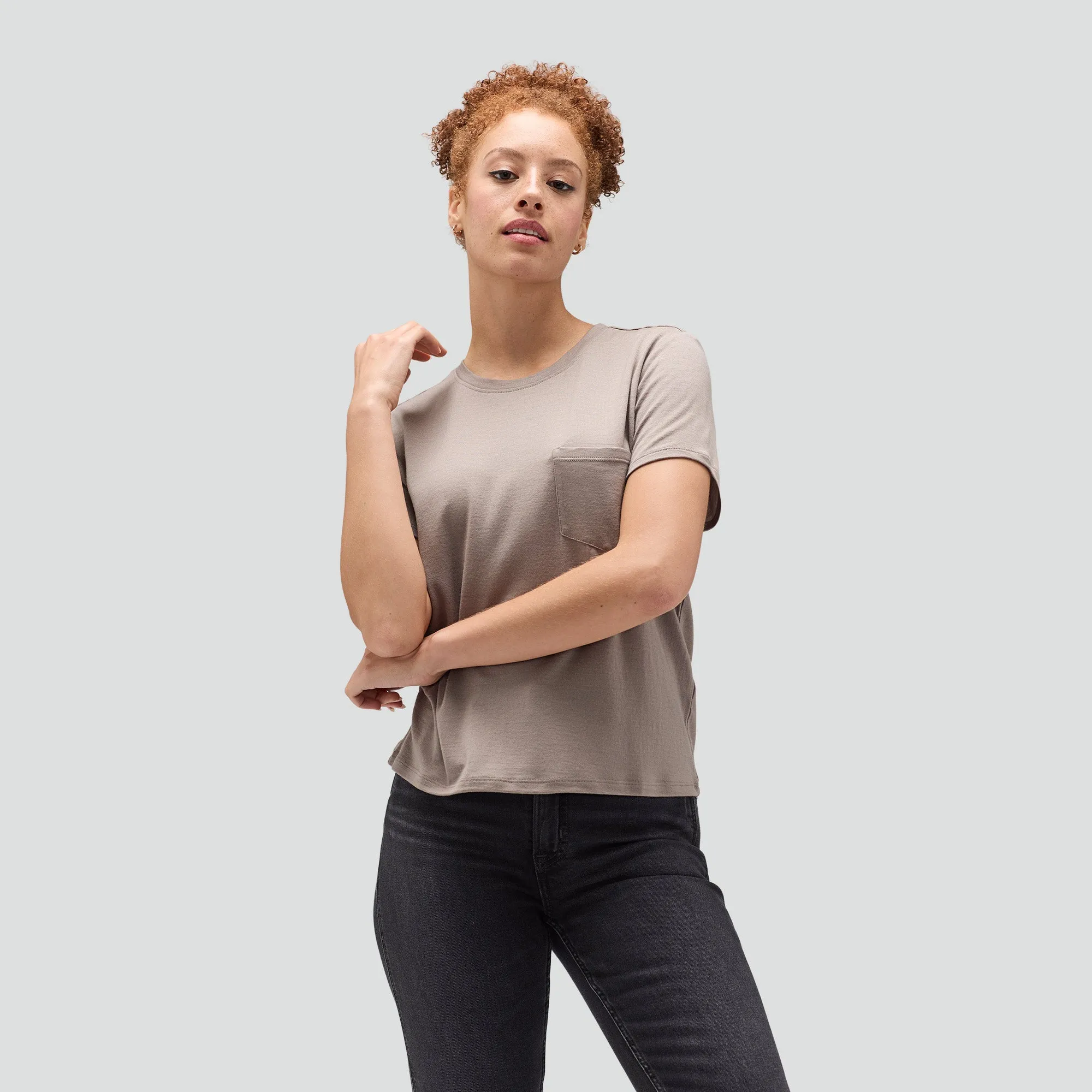 Women's Merino Boxy Pocket Tee