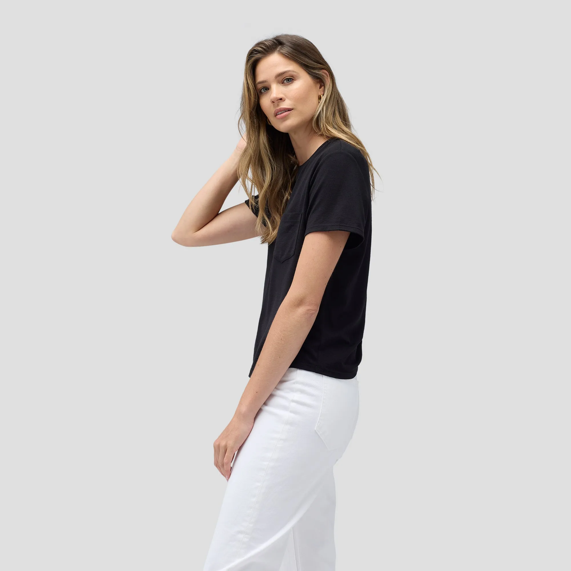 Women's Merino Boxy Pocket Tee