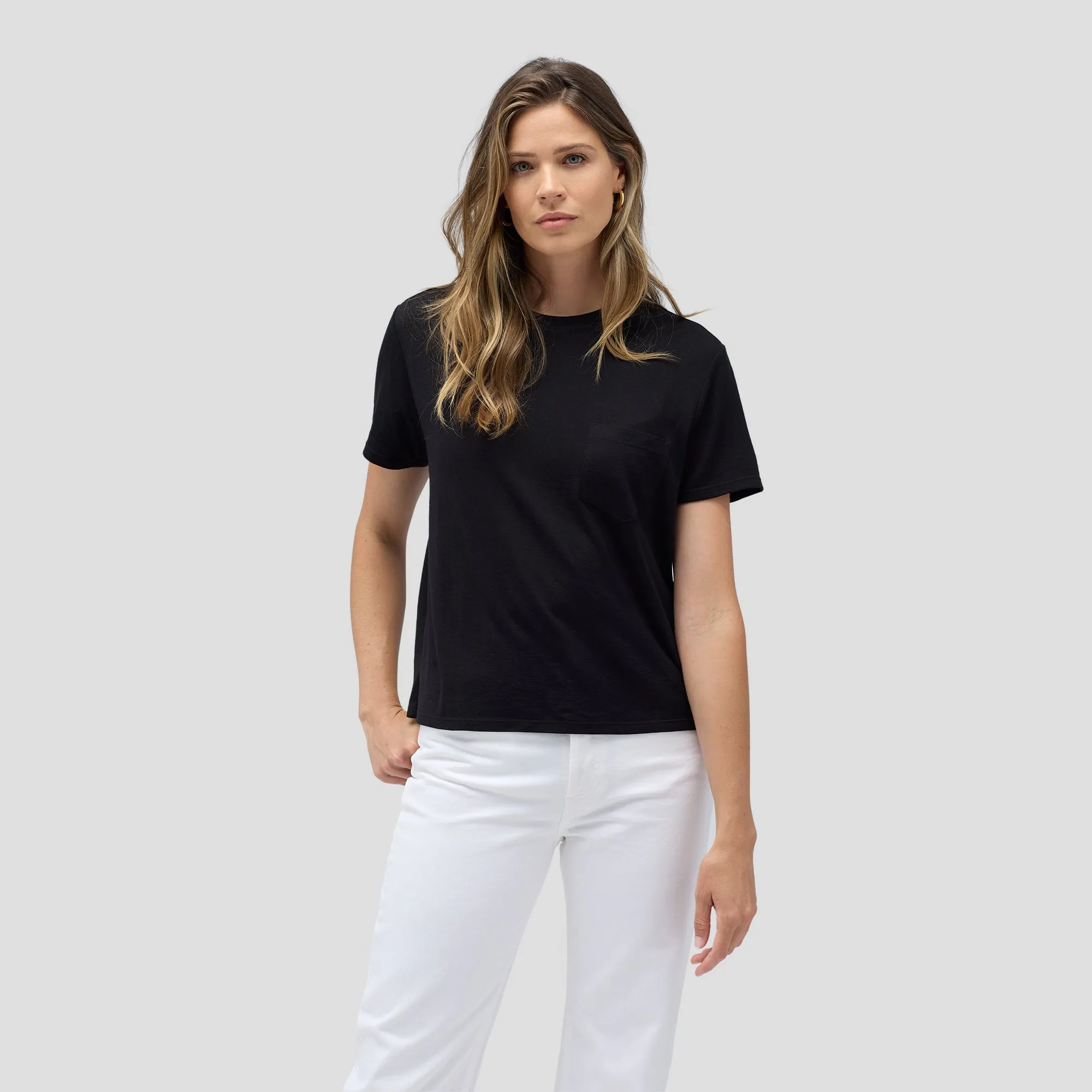 Women's Merino Boxy Pocket Tee