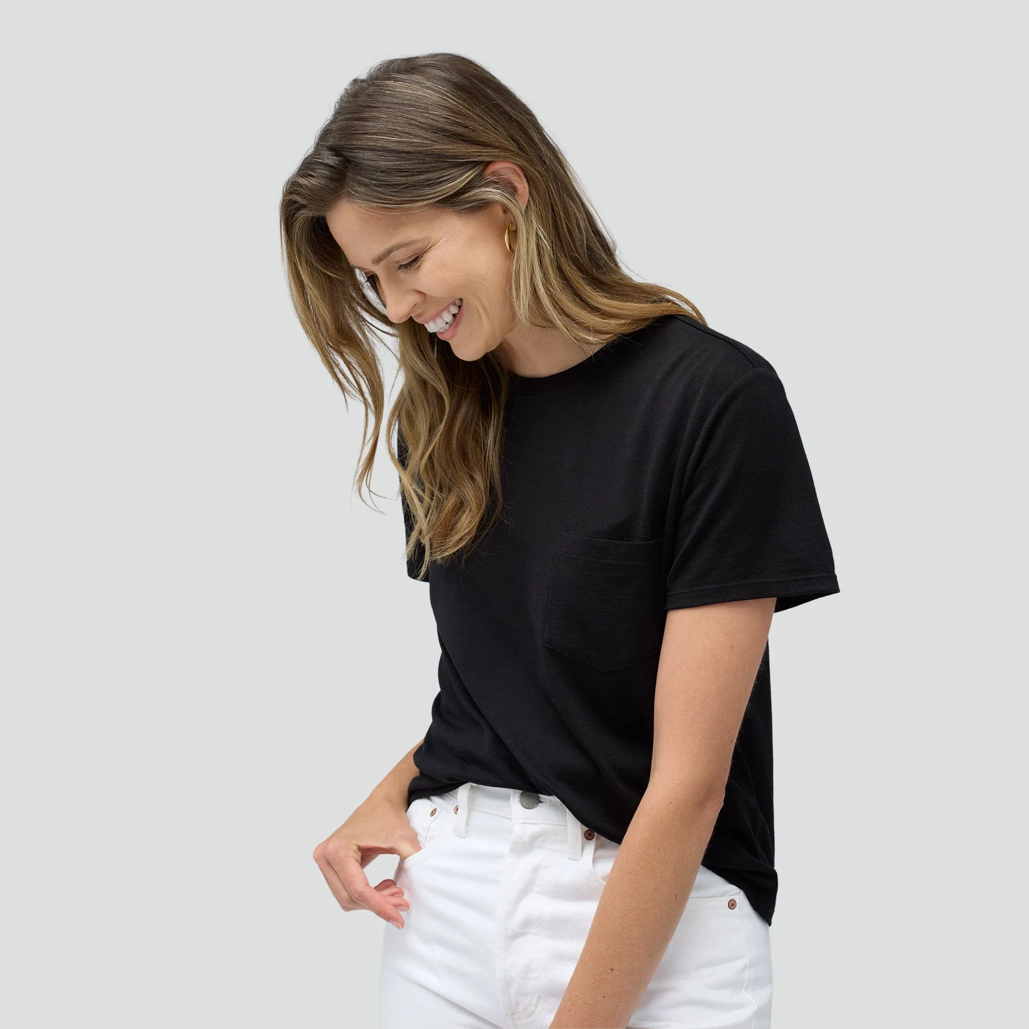 Women's Merino Boxy Pocket Tee