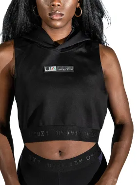 Women's Wakanda Athletics Sleeveless Crop Performance Hoodie