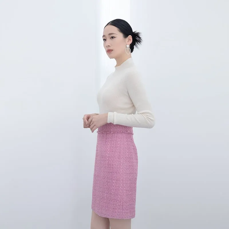 Wool Midi Collar Slim Sweater