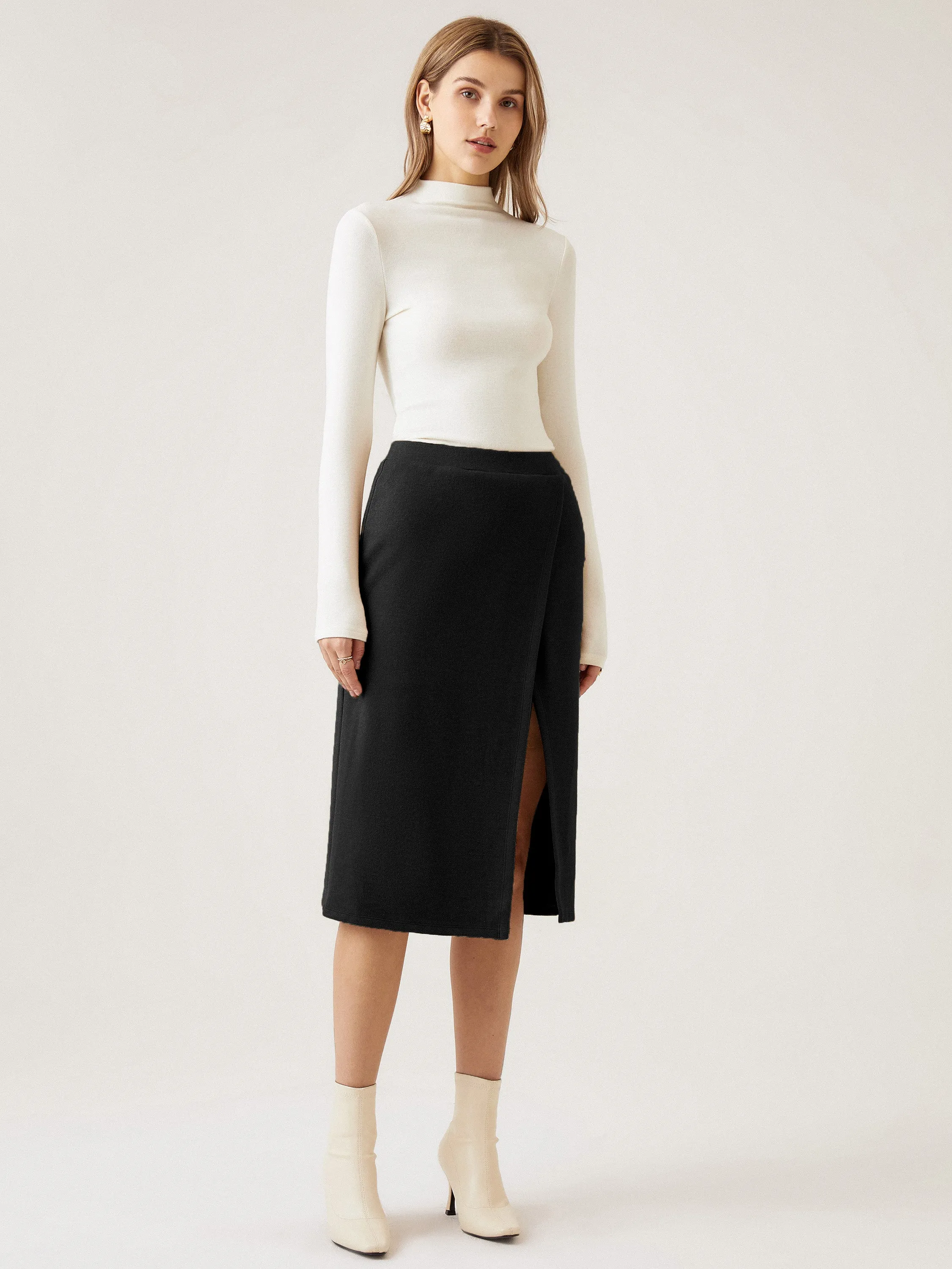 Wrap Midi Skirt