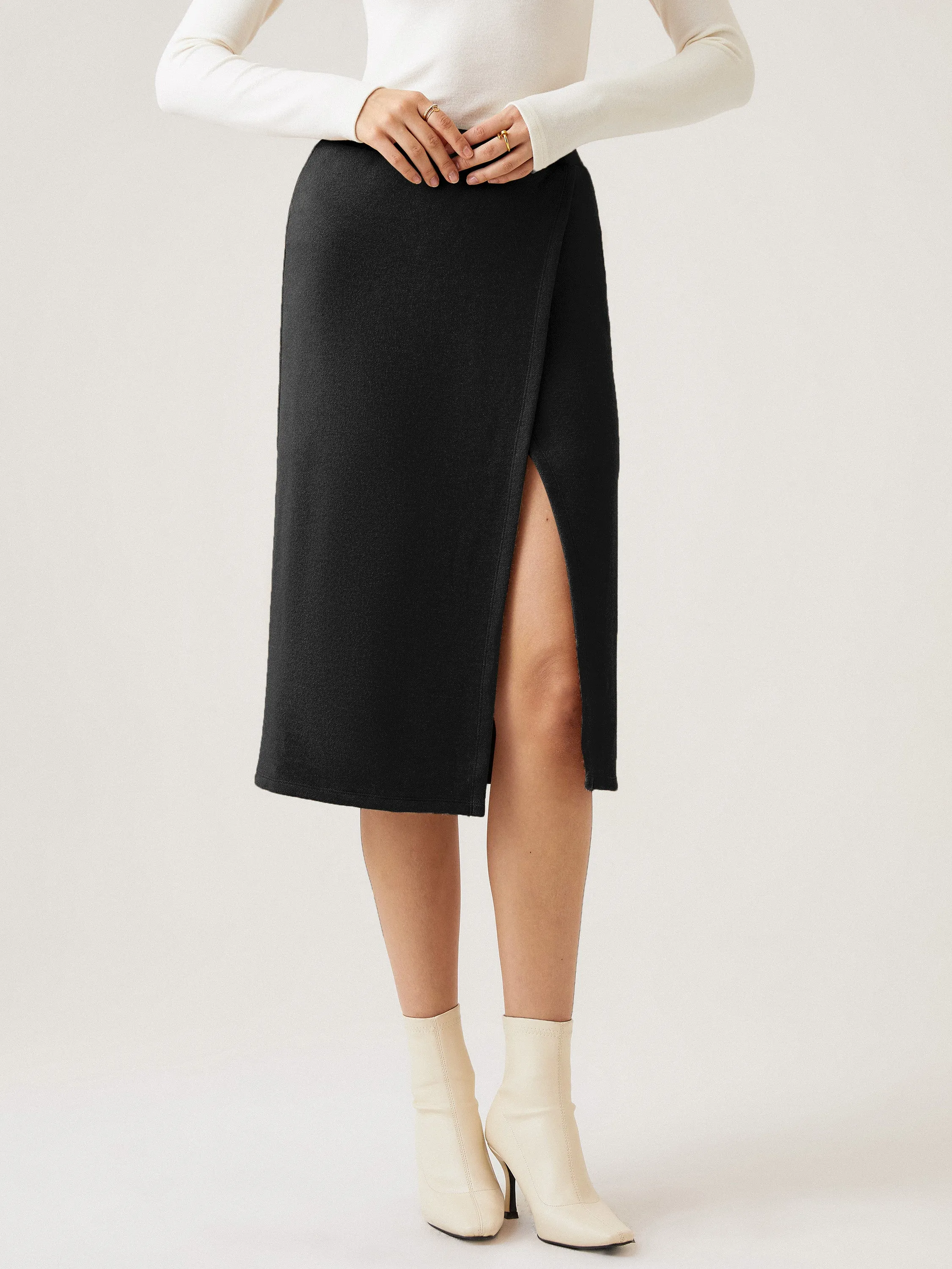 Wrap Midi Skirt